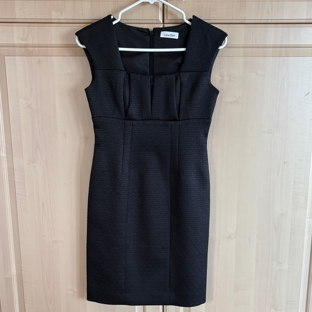 Calvin Klein Textured Black Mini Dress